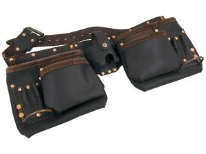 12 POCKET OIL TANNED DOUBLE POCKET TOOL BELT