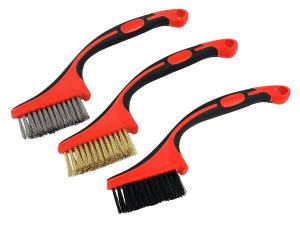 3PCS SOFT GRIP SHARP HEAD WIRE BRUSHES