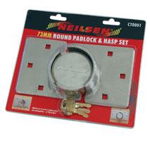 ROUND PADLOCK AND HASP SET