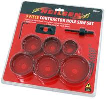 HOLE SAW SET - 9 PIECE CONTRACTORS