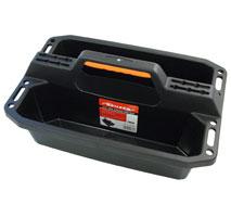 TACTIX 320200 PLASTIC TOTE CADDY TOOL, BLACK/ORANGE