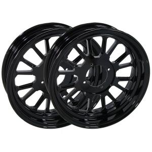 MAD MUNK ALLOY TUBELESS 12 INS RIMS 2.75F AND 3.50R IN  BLACK