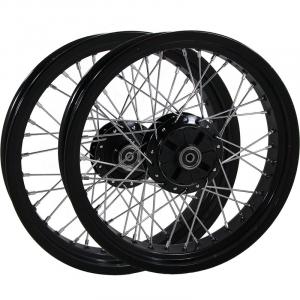 CUB BLACK WHEEL SET WITH FRONT DISC BRAKE FITTED