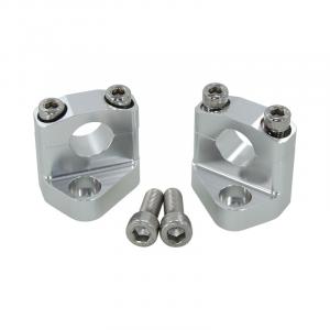 CNC HANDLE BAR RISER NEW STYLE SILVER