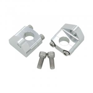 CNC HANDLE BAR RISER NEW STYLE SILVER