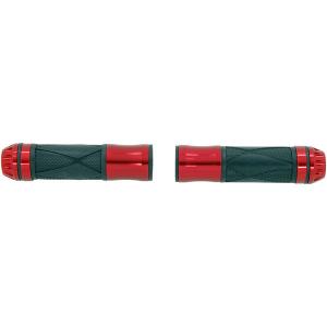 HANDLE BAR GRIPS WITH RED ENDS