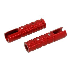 RED ALLOY FOOT PEGS TO FIT ON BAR