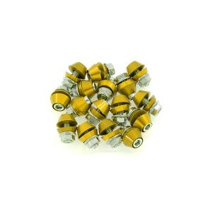 CNC GOLD MUNK RIM BOLT PACK OF 16