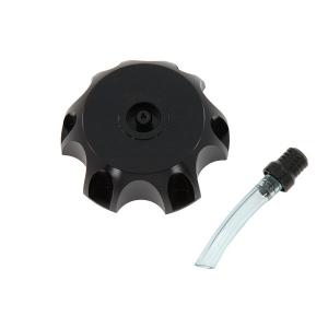 Alloy fuel tank cap with top valve BLACK