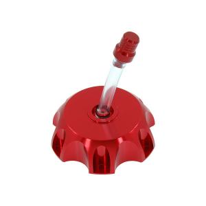 Alloy fuel tank cap with top valve RED