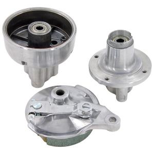 HUB WITH DX BRAKE PLATE 12MM POLISHED